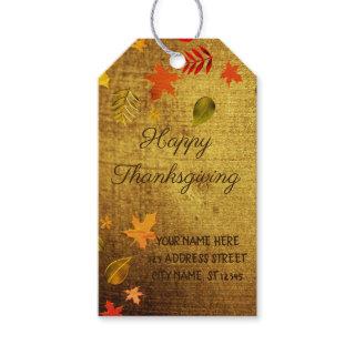 Happy Thanksgiving ,Personalized Gift Tags