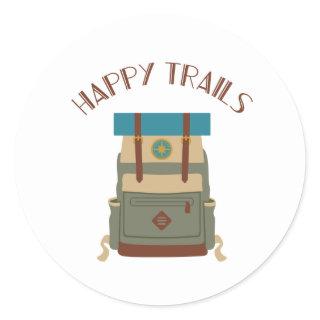 Happy Trails Classic Round Sticker