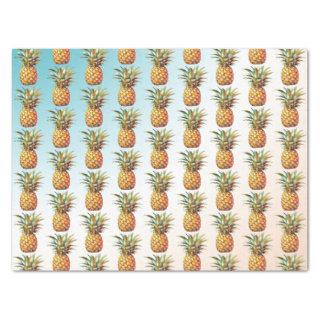 Happy Tropical Cream Aqua Pineapples Tissue Paper