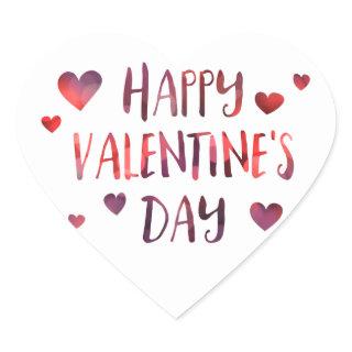 happy valentine's day bokeh heart sticker