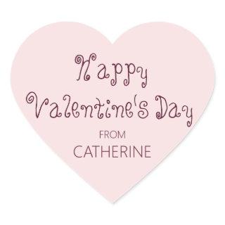 Happy Valentine's Day from "Name" Kids  Heart Sticker