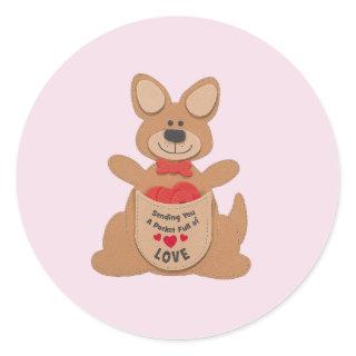 Happy Valentine's Day Kangaroo sticker