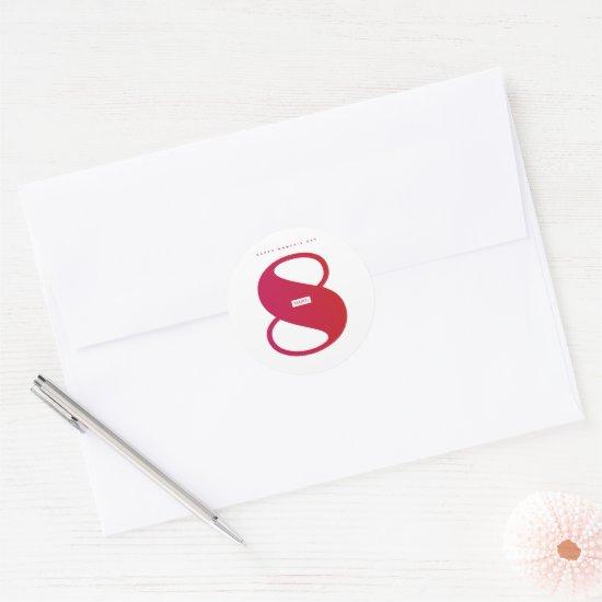 Happy women’s day! 8th March International Holiday Classic Round Sticker