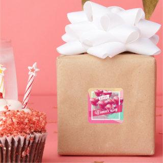 Happy women’s day! 8th March International Holiday Square Sticker