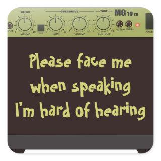 Hard of Hearing Amp Stickers