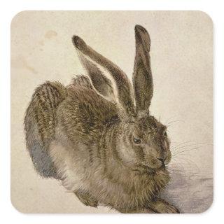 Hare, 1502 square sticker