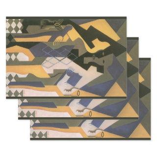 Harlequin at a Table by Juan Gris, Vintage Cubism  Sheets