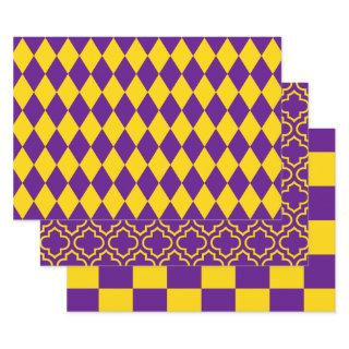 Harlequin Moroccan Checker DIY Colors Purple Gold  Sheets