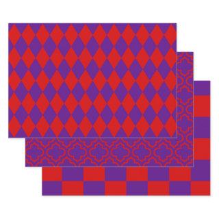 Harlequin Moroccan Checker DIY Colors Purple Red  Sheets