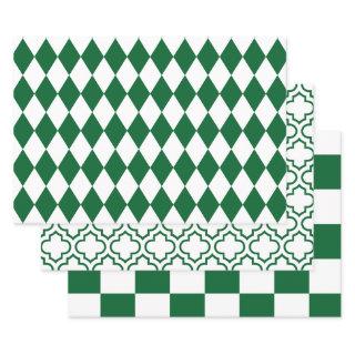 Harlequin Moroccan Checker DIY Colors White Green  Sheets