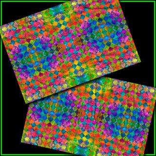 [Harlequin Tie-Dye] Diamond Fractal Checkered Tissue Paper