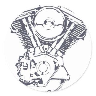 Harley Evolution V-Twin Classic Round Sticker