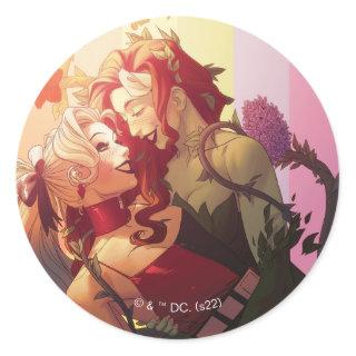 Harley Quinn & Poison Ivy Pride Comic Cover Classic Round Sticker