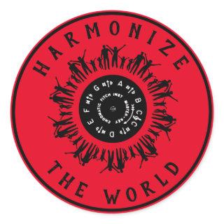 Harmonize the World Logo Classic Round Sticker