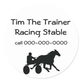 Harness Racing Standardbred Logo Classic Round Sticker