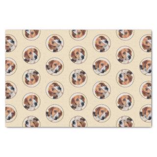 Harrier Painting Tri-Color Cute Original Dog Art Tissue Paper