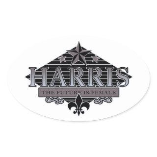 Harris the future is female oval sticker