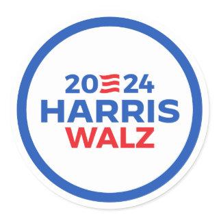 Harris Walz 2024 Classic Round Sticker