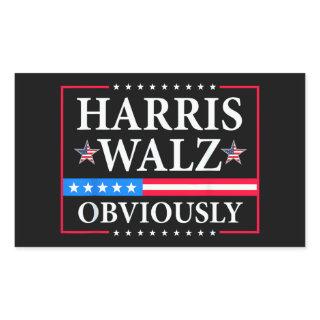 Harris Walz 2024 Obviously | Tim Walz Rectangular Sticker