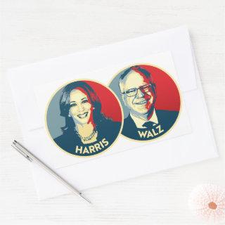 Harris Walz 2024 Rectangular Sticker