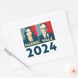 Harris Walz 2024 Square Sticker