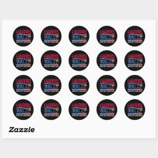 Harris Walz Kamala Harris 2024 Tim Walz Classic Round Sticker