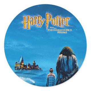 Harry and Hagrid International Movie Poster Classic Round Sticker