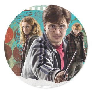 Harry, Hermione, and Ron 1 Classic Round Sticker