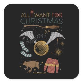 HARRY POTTER™ All I Want For Christmas Square Sticker