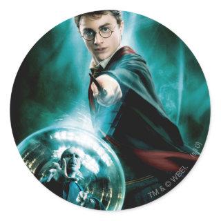 Harry Potter and Voldemort Only One Can Survive Classic Round Sticker