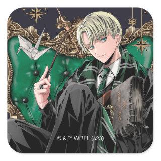 HARRY POTTER™ | Anime Draco Malfoy Seated Square Sticker