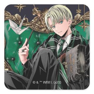 HARRY POTTER™ | Anime Draco Malfoy Seated Square Sticker