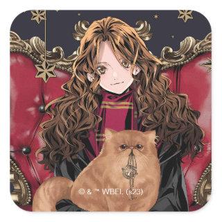 HARRY POTTER™ | Anime Hermione Granger Seated Square Sticker