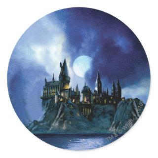 Harry Potter Castle | Hogwarts at Night Classic Round Sticker