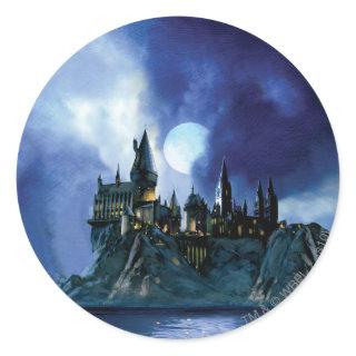 Harry Potter Castle | Hogwarts at Night Classic Round Sticker