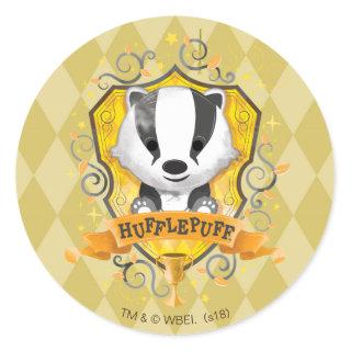 Harry Potter | Charming HUFFLEPUFF™ Crest Classic Round Sticker