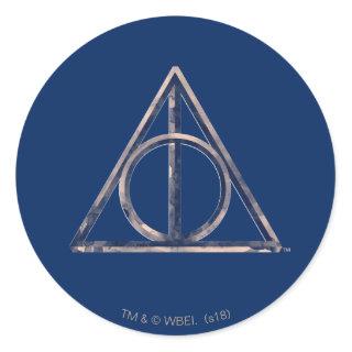Harry Potter | Deathly Hallows Watercolor Classic Round Sticker