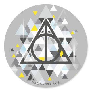 Harry Potter | Geometric Deathly Hallows Symbol Classic Round Sticker