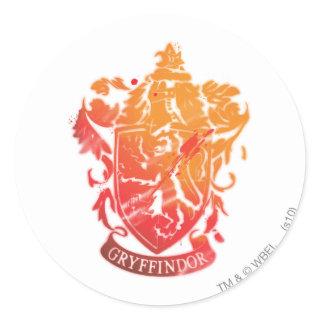 Harry Potter | Gryffindor Crest - Splattered Classic Round Sticker