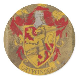 Harry Potter | Gryffindor - Retro House Crest Classic Round Sticker