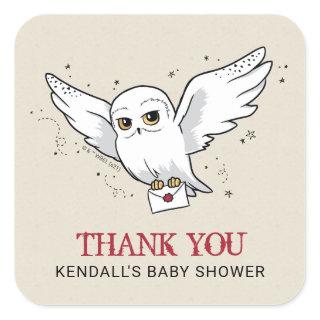 Harry Potter | Hedwig Baby Shower Thank You Square Square Sticker
