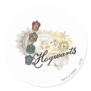 Harry Potter | Hogwarts Houses - Full Color Classic Round Sticker