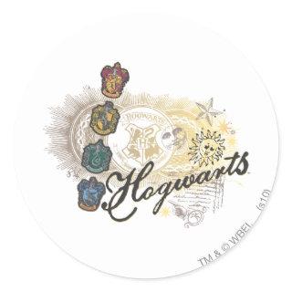 Harry Potter | Hogwarts Houses - Full Color Classic Round Sticker