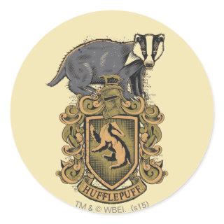 Harry Potter | Hufflepuff Crest with Badger Classic Round Sticker