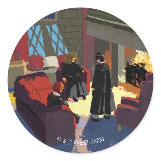 HARRY POTTER™, Ron, & Hermione in Common Room Classic Round Sticker