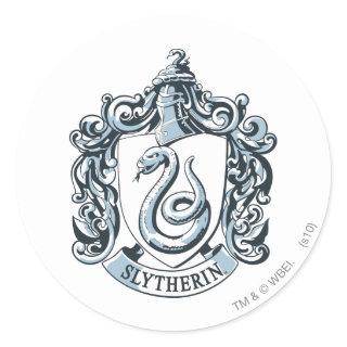 Harry Potter | Slytherin Crest - Ice Blue Classic Round Sticker