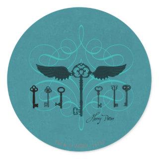 Harry Potter Spell | Flying Keys Classic Round Sticker
