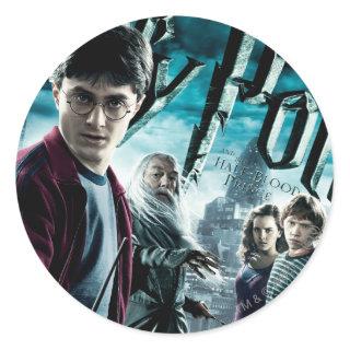 Harry Potter With Dumbledore Ron and Hermione 1 Classic Round Sticker