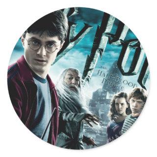 Harry Potter With Dumbledore Ron and Hermione 1 Classic Round Sticker