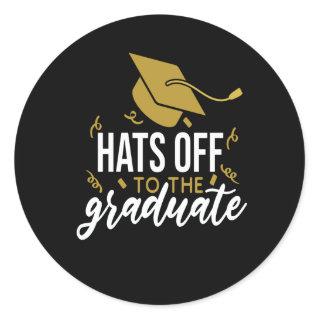 HATS OFF TO THE GRADUATE 2022 CLASSIC ROUND STICKER